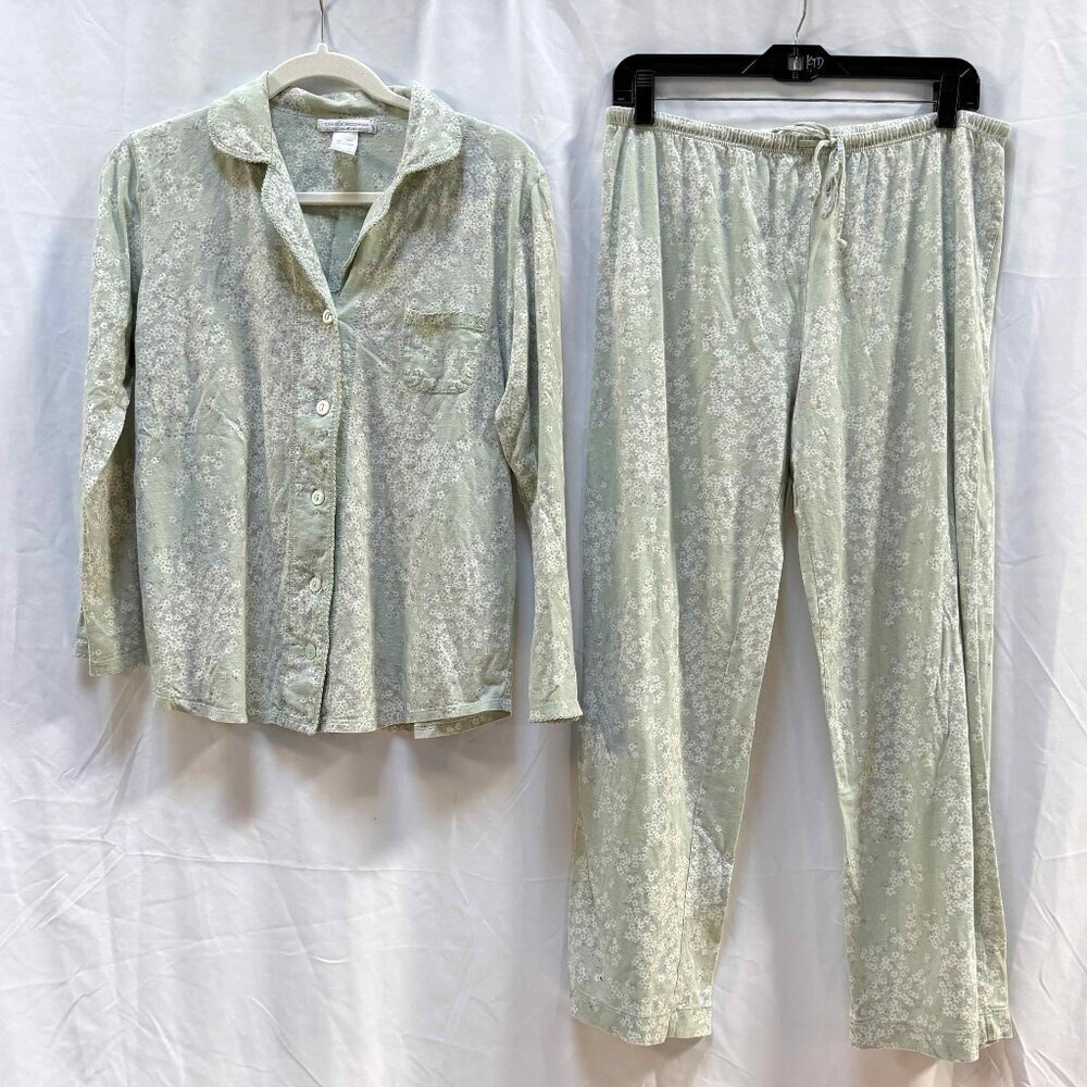 Carole Hockman Pajama Set with Cherry Blossoms Sz Small - Picture 2 of 9